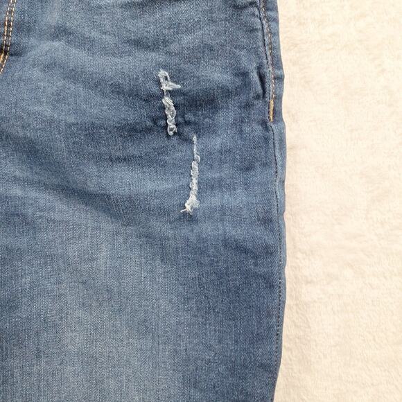 Time&Tru Mid-Rise Denim Jean Short Size 6 Blue Stretch Distressed Women's - Picture 7 of 7